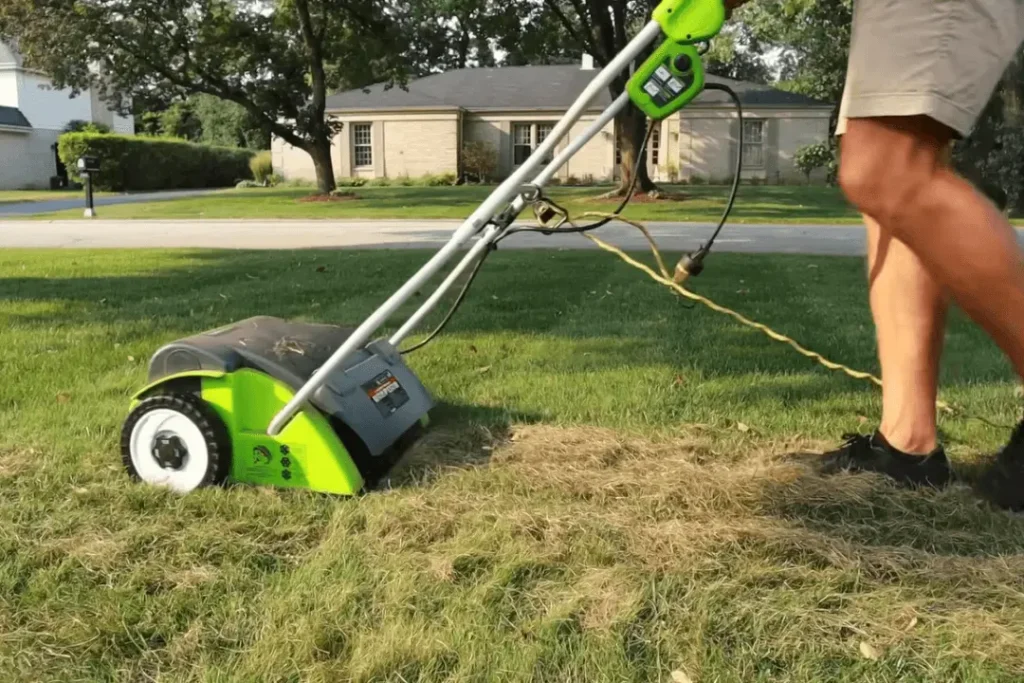 The best time to power rake your lawn