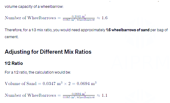 Calculating the Number of Wheelbarrows with Sand