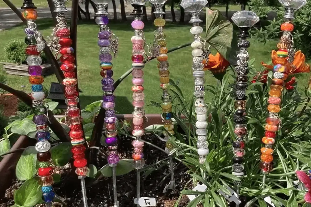 How To Make Beaded Garden Stakes