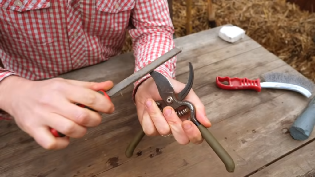 sharpen garden tools