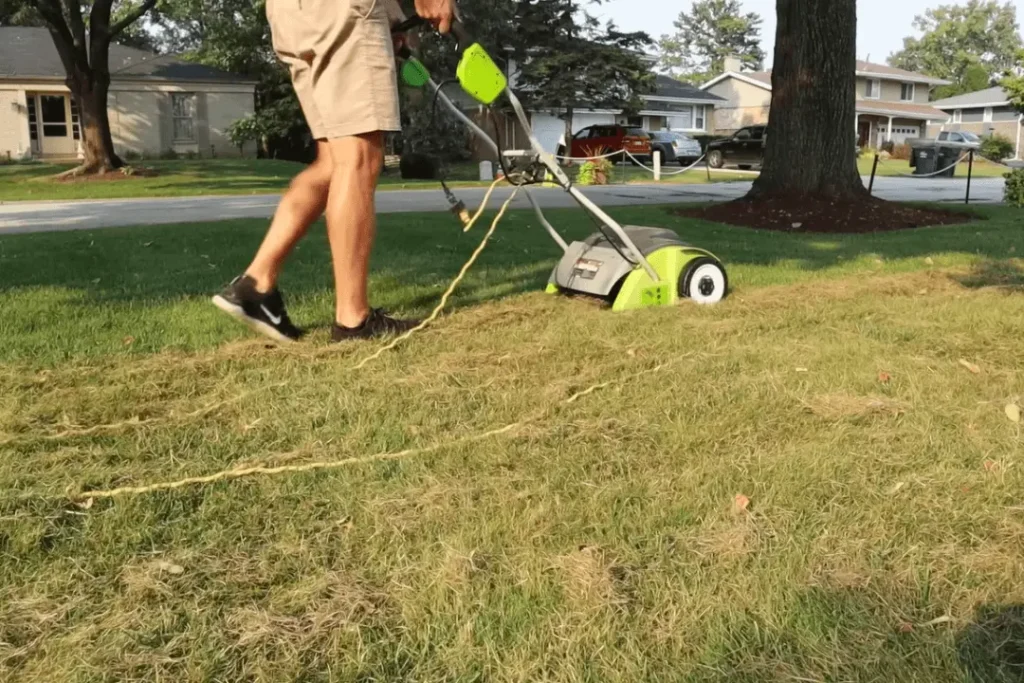 The best time to power rake your lawn